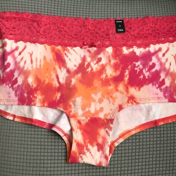 TORRID ORANGE TIE DYE BOYSHORT PANTY SIZE 2 X - Picture 2 of 4